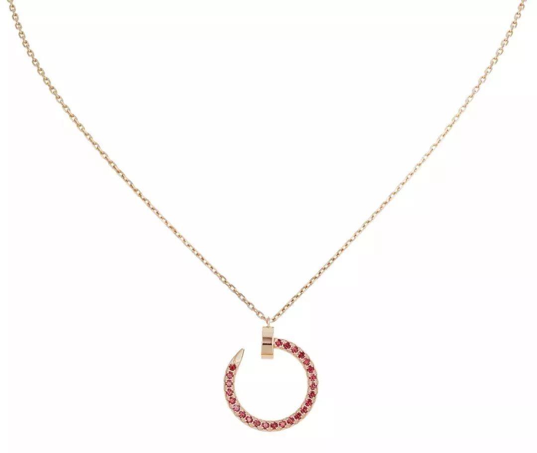 ¡®Lumi¡¯JUSTE NECKLACE GOLD RED DIAMONDS