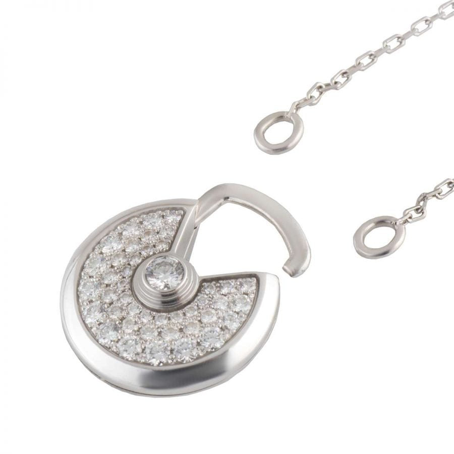 ¡®Lumi¡¯AMULETTE SILVER FULL DIAMOND NECKLACE