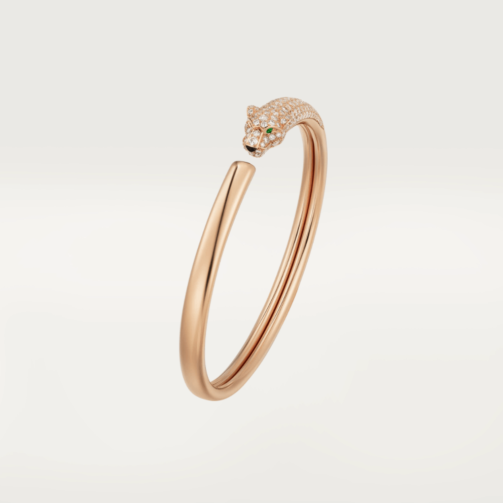 LumiPanthere Roségold Diamant-Armband, offen