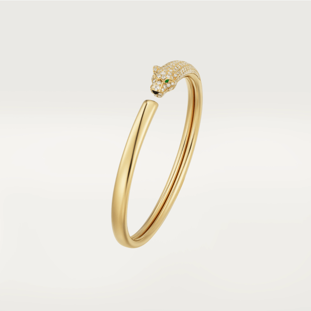 LumiPanthere Gold Diamond offenes Armband