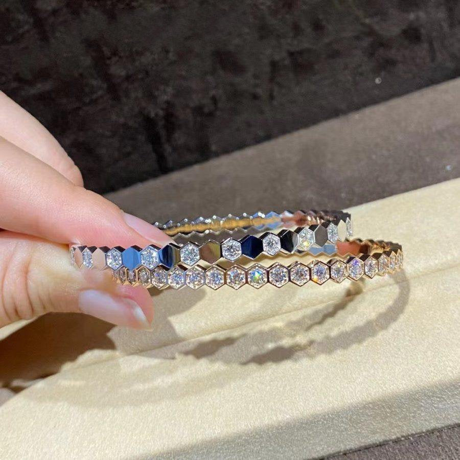 ¡®Lumi¡¯BEE LOVE GOLD BRACELET FULL DIAMOND