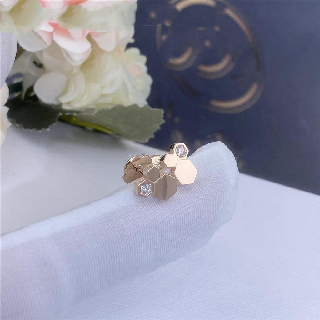 Lumi® BEE LOVE ROSA GOLD DIAMANT-OHRRINGE