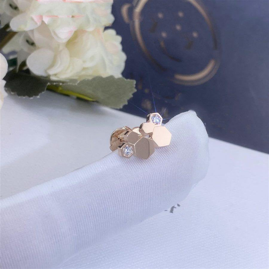 Lumi® BEE LOVE ROSA GOLD DIAMANT-OHRRINGE