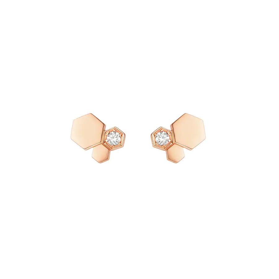 Lumi® BEE LOVE ROSA GOLD DIAMANT-OHRRINGE