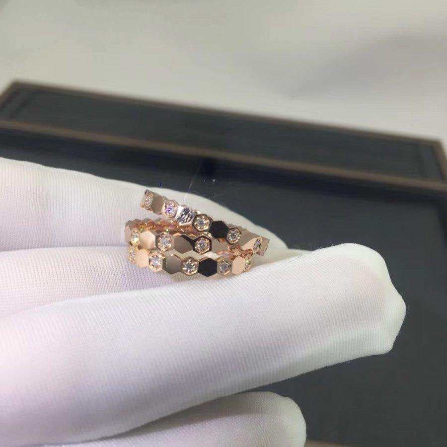Lumi® BEE LOVE RING ROSA GOLD DIAMANT