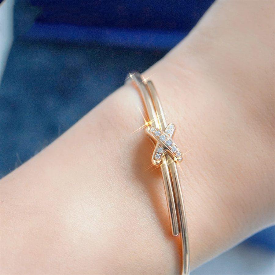 ¡®Lumi¡¯Armbänder in Rosa und Gold mit Diamanten