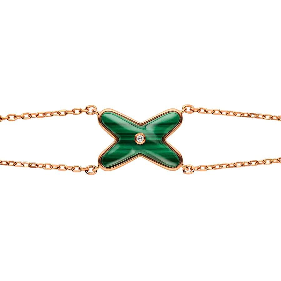 LumiJeux Armband Malachit Roségold 1 Diamant