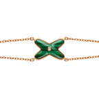 LumiJeux Armband Malachit Roségold 1 Diamant