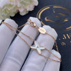 LumiJeux Armband Weiß Perlmutt Rosa Gold 1 Diamant