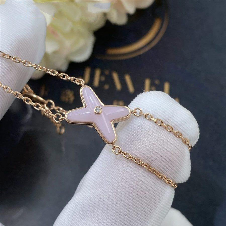LumiJeux Armband Pink Mop Pink Gold 1 Diamant