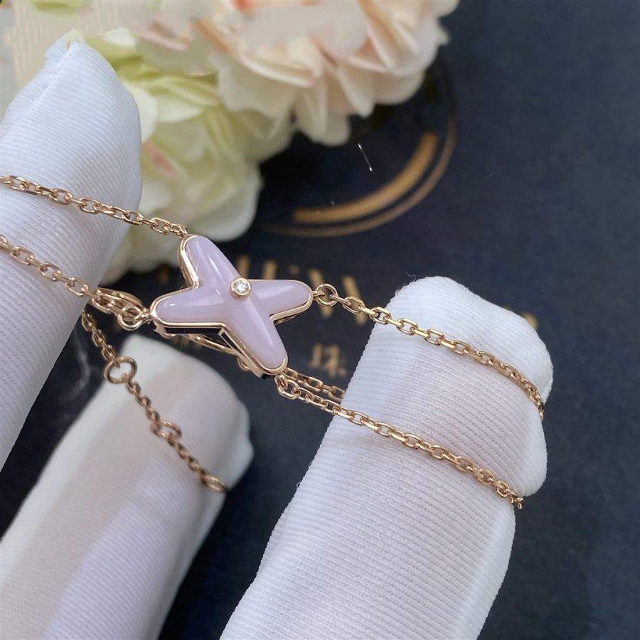 LumiJeux Armband Pink Mop Pink Gold 1 Diamant