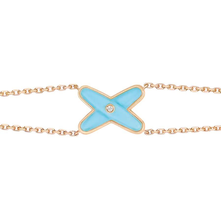 LumiJeux Armband Türkis Roségold 1 Diamant
