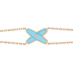 LumiJeux Armband Türkis Roségold 1 Diamant
