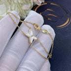 LumiJeux Armband Weiß Perlmutt Gold 1 Diamant