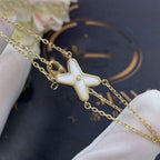 LumiJeux Armband Weiß Perlmutt Gold 1 Diamant