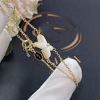 LumiJeux Armband Weiß Perlmutt Gold 1 Diamant
