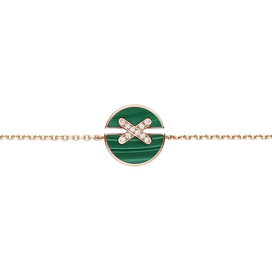 ¡®Lumi¡¯Armbänder aus Malachit, Rosa, Gold und Diamanten