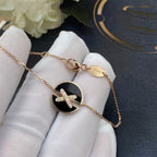 ¡®Lumi¡¯Armbänder Onyx Pink Gold Diamant