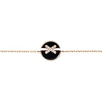 ¡®Lumi¡¯Armbänder Onyx Pink Gold Diamant