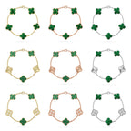 [Lumi jewelry] CLOVER 5 MOTIF MALACHITE BRACELET COLLECTION