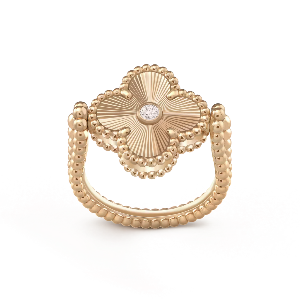 LumiClover Flussring aus Roségold