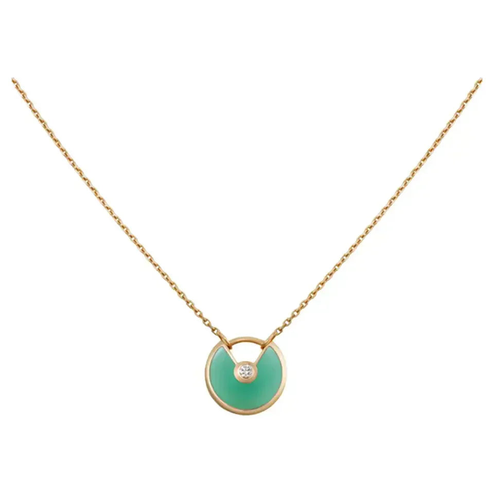 ¡®Lumi¡¯AMULETTE GOLD MALACHIT-HALSKETTE