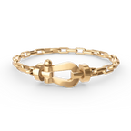 ®Lumi®FORCE Großes Hufeisen-Metallarmband mit Verschluss