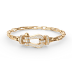 ¡®Lumi¡¯FORCE LARGE HORSESHOE CLASP  METAL BRACELET