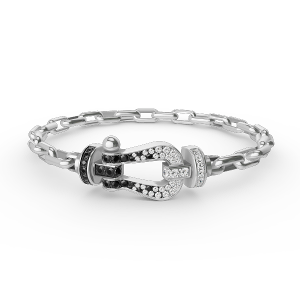 ¡®Lumi¡¯FORCE LARGE HORSESHOE CLASP  METAL BRACELET