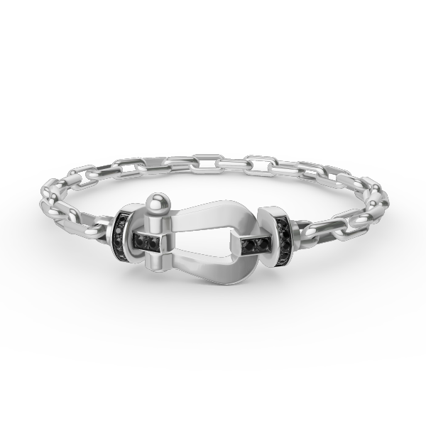 ¡®Lumi¡¯FORCE LARGE HORSESHOE CLASP  METAL BRACELET
