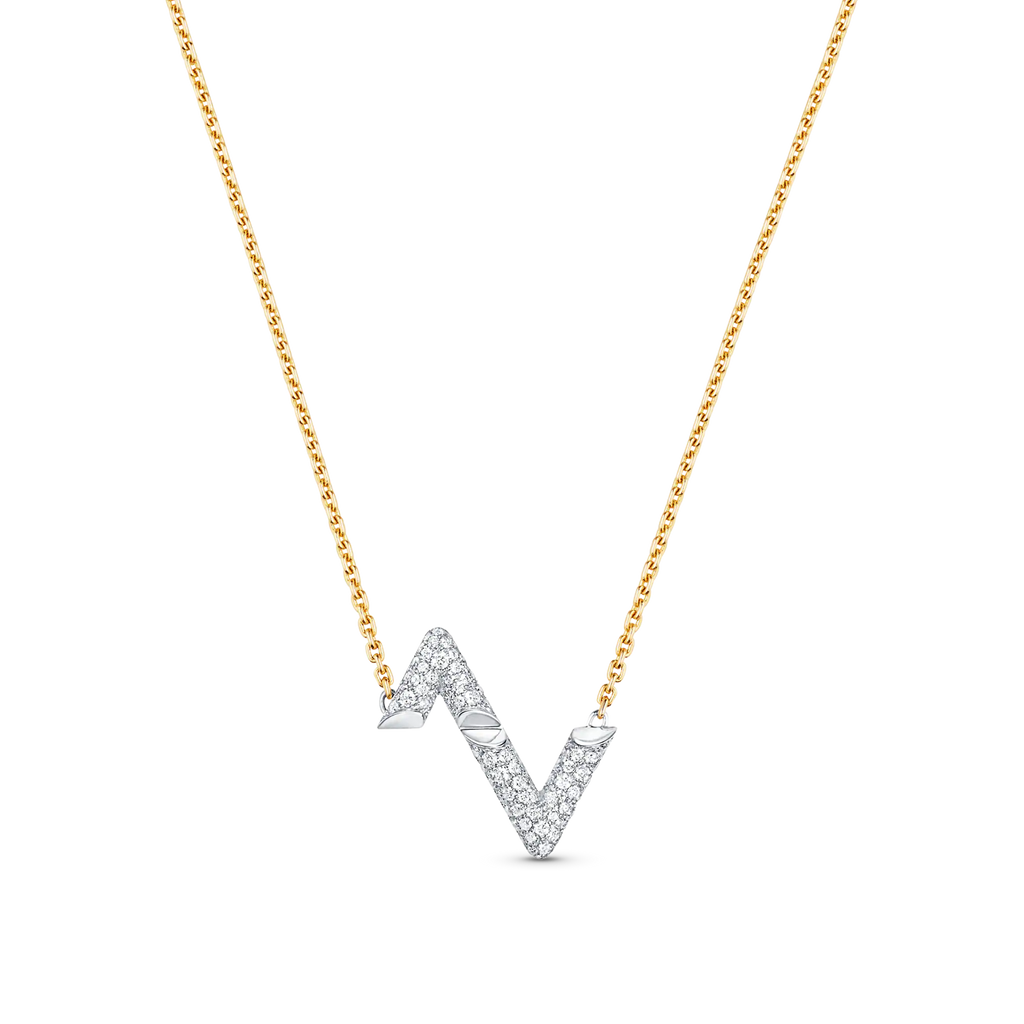 ¡®Lumi¡¯VOLT SILBERNE DIAMANT-ANHÄNGER-KETTE