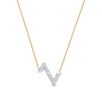 ¡®Lumi¡¯VOLT SILBERNE DIAMANT-ANHÄNGER-KETTE