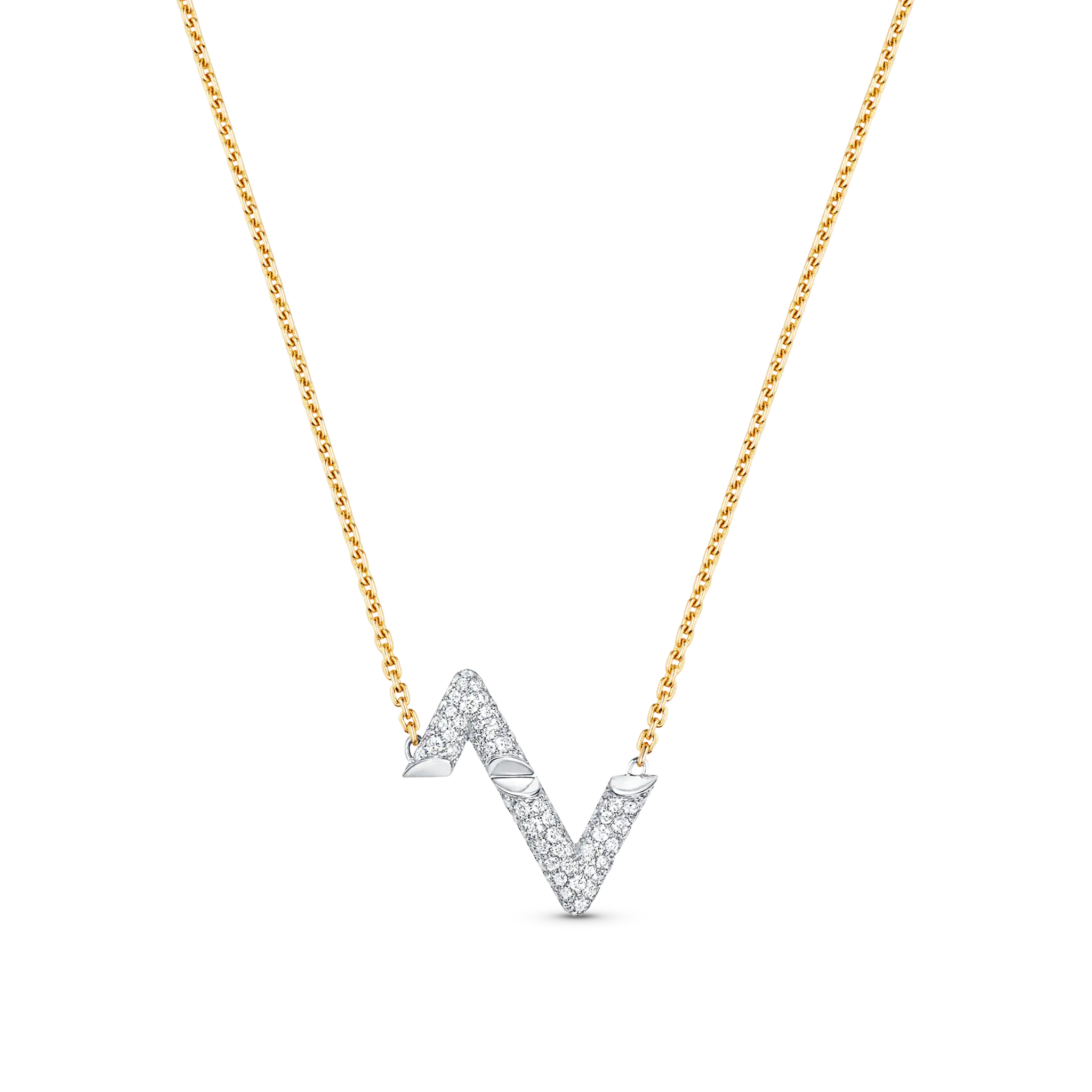¡®Lumi¡¯VOLT SILVER DIAMOND PEDANT NECKLACE