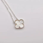 LumiClover 15 mm Weiß Perlmutt Silber