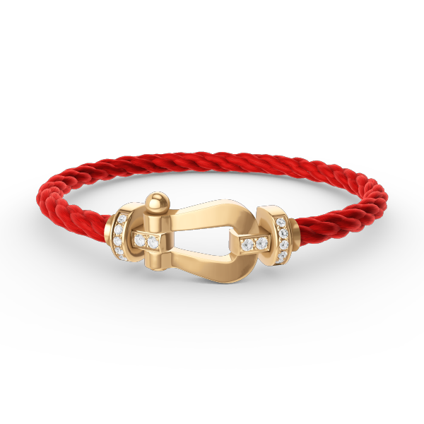 ¡®Lumi¡¯FORCE LARGE HORSESHOE HALF DIAMOND BRACELET GOLD