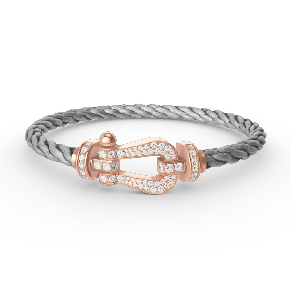 Lumi® FORCE Großes Hufeisen Volldiamant-Armband Roségold