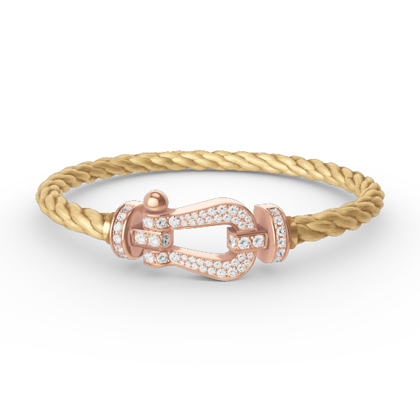 ¡®Lumi¡¯FORCE LARGE HORSESHOE FULL DIAMOND BRACELET ROSE GOLD