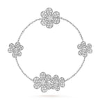 Lumi® FRIVOLE SILBERNES 5-BLUMEN-ARMBAND