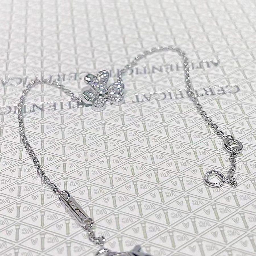 Lumi® FRIVOLE Silbernes Blumen-Diamantarmband 