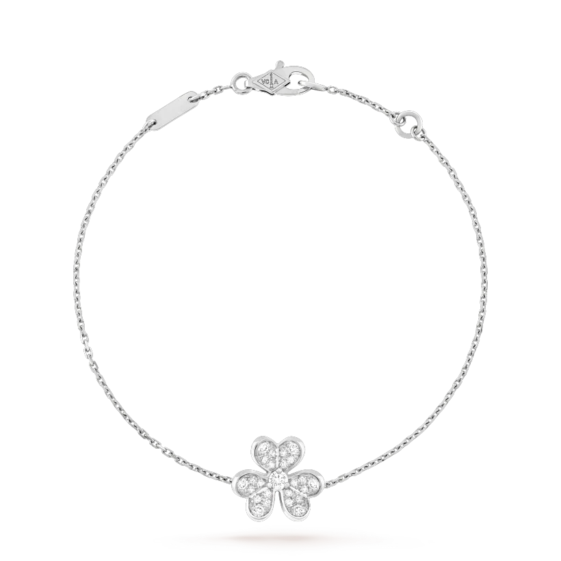 Lumi® FRIVOLE Silbernes Blumen-Diamantarmband 