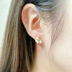 Lumi® FRIVOLE BLUMEN-MALACHIT-OHRRINGE
