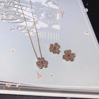 Lumi® FRIVOLE ROSÉGOLD BLUMEN-DIAMANT-HALSKETTE