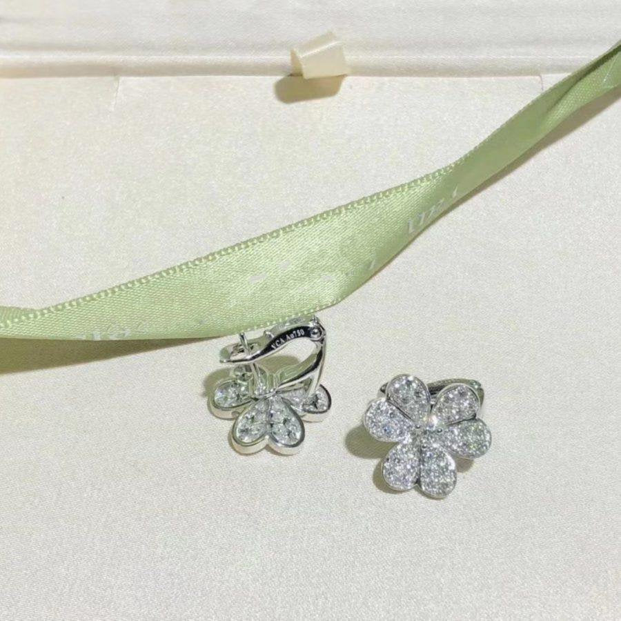 Lumi® FRIVOLE SILBERNE BLUMEN-DIAMANT-OHRRINGE
