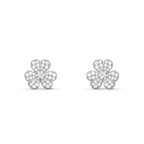 Lumi® FRIVOLE SILBERNE BLUMEN-DIAMANT-OHRRINGE