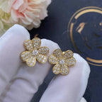 Lumi® FRIVOLE GOLDENE BLUMEN-DIAMANT-OHRRINGE 