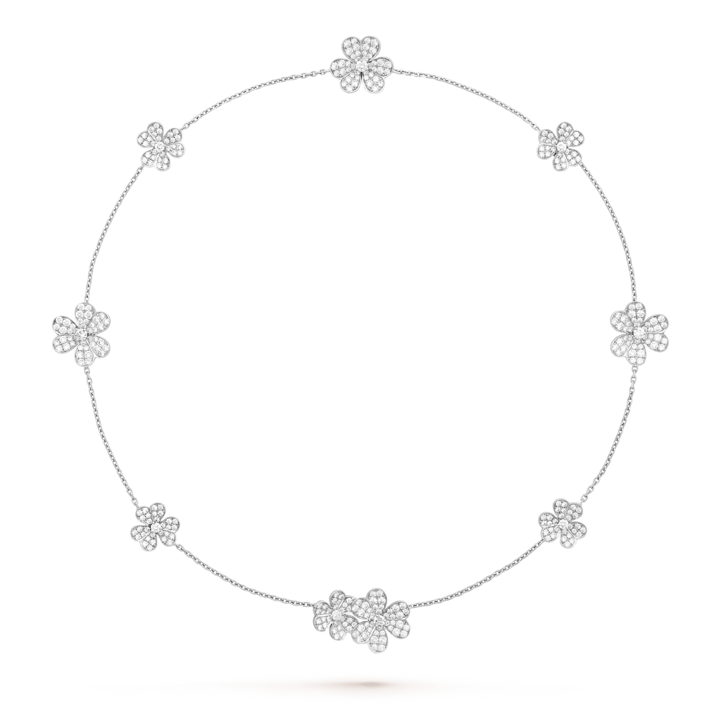 Lumi® FRIVOLE SILBERNE 9-BLUMEN-KETTE