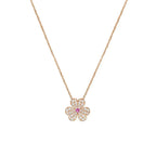 Lumi® FRIVOLE ROSÉGOLD BLUMEN-DIAMANT-HALSKETTE