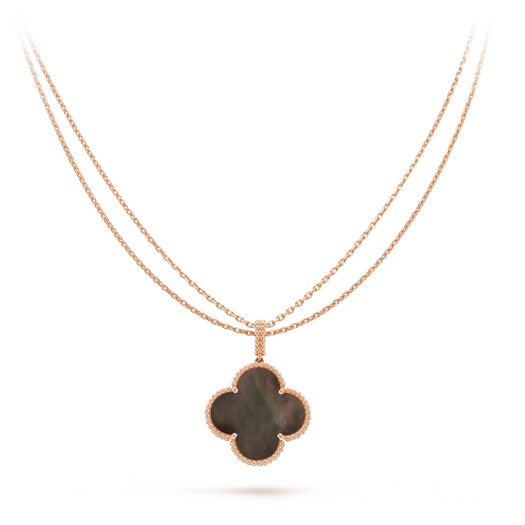 Lumi® CLOVER 25MM GOLD DARK MOP BIG CLOVER NECKLACE