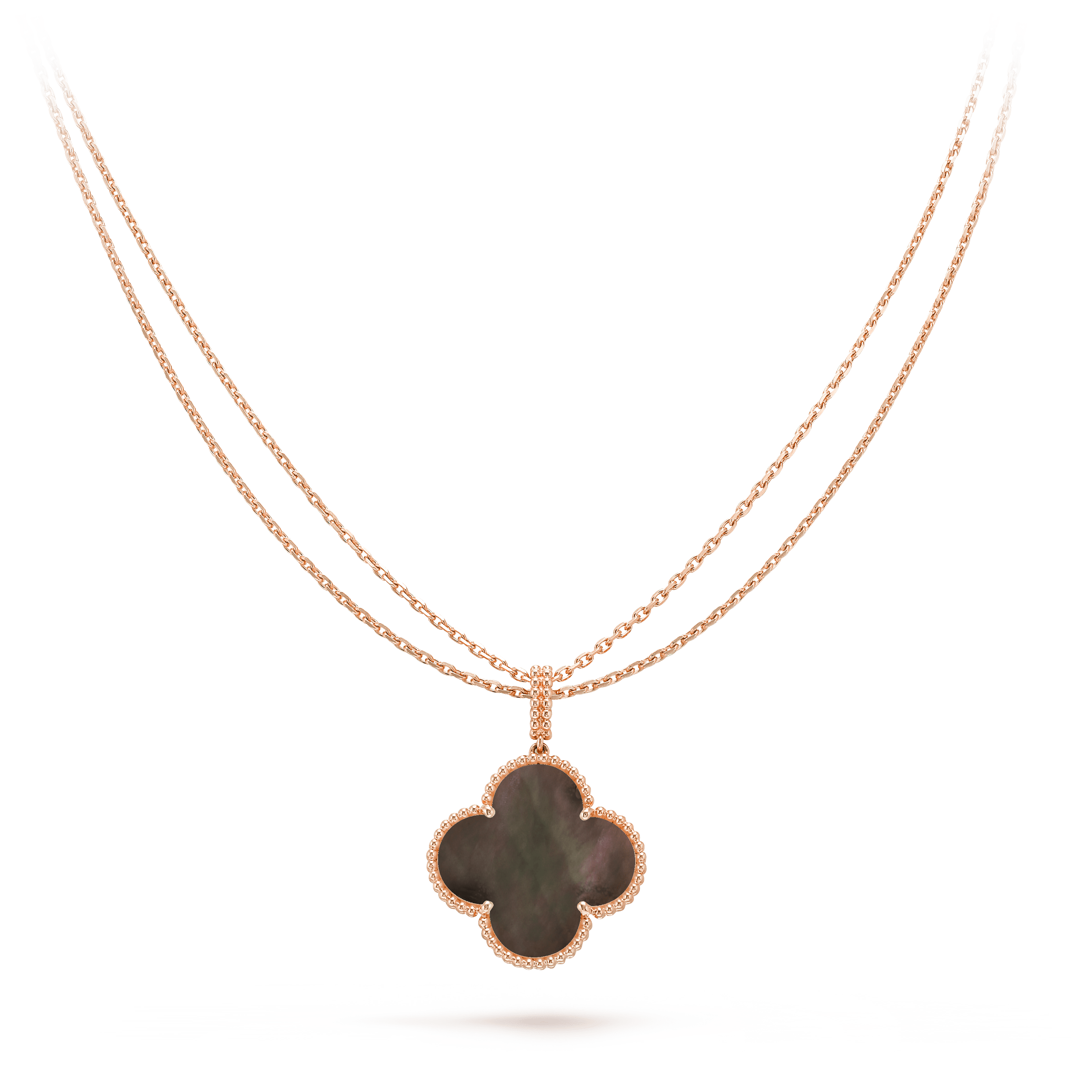 Lumi® CLOVER 25MM GOLD DARK MOP BIG CLOVER NECKLACE