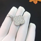 Lumi® CLOVER 25MM SILBER VOLLBEDICHTE GROSSE KLEE-HALSKETTE